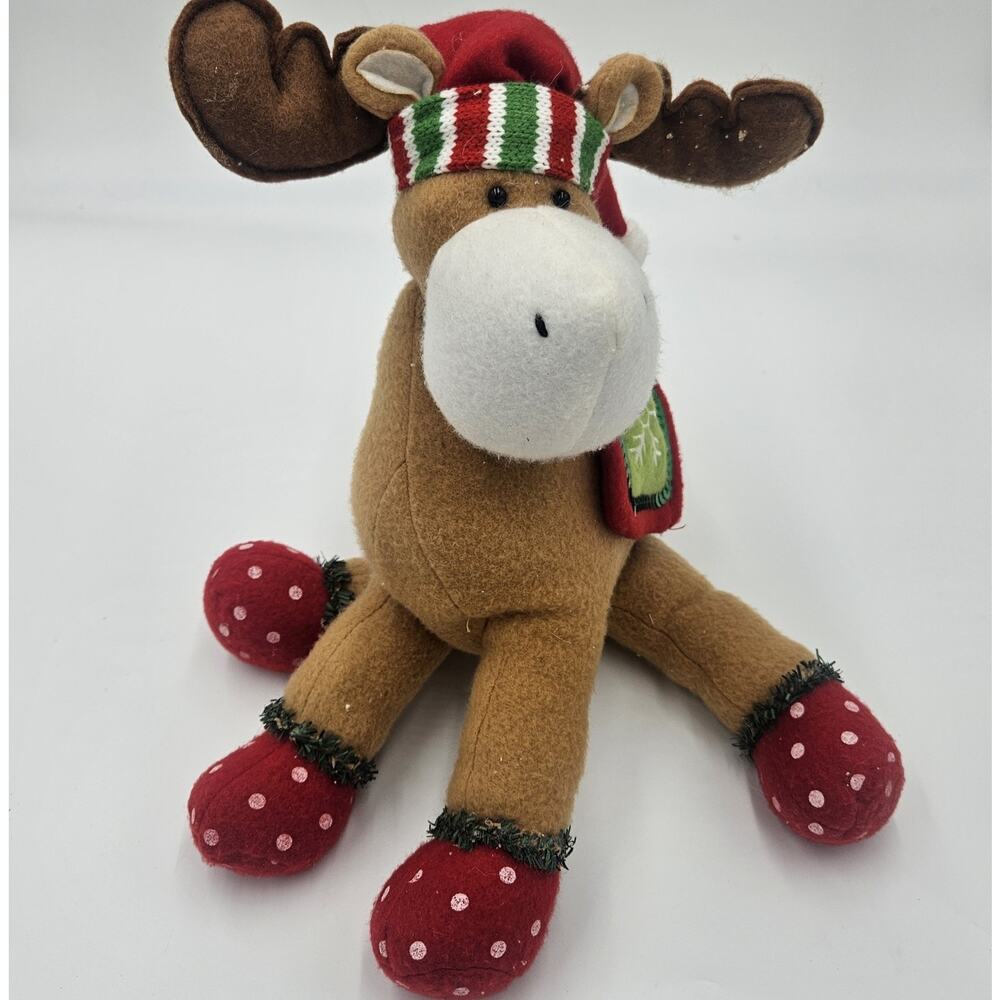 JoAnn Stores Rare Christmas Plush Reindeer Wire Weighted Positional Legs Holiday